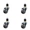 Service Caster 3'' SS Thermoplastic Rubber Wheel Swivel 1-7/8'' Expanding Stem Caster Set, 4PK SCC-SSEX20S314-TPRB-178-4 - alternate 1